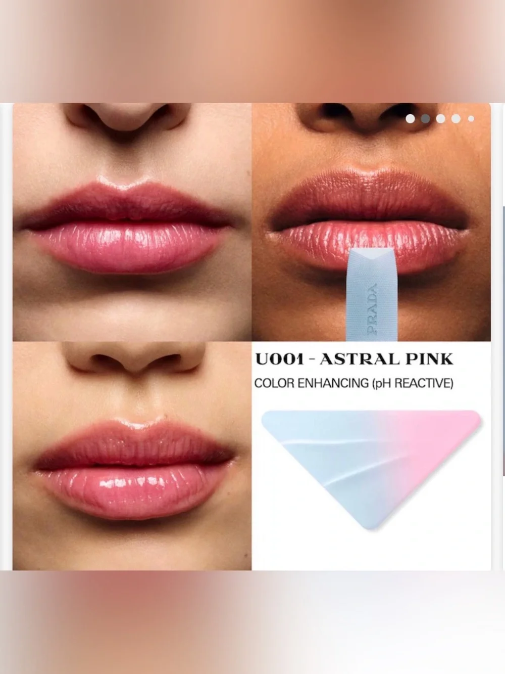 Prada Hydrating Lip Balm with Jojoba Oil (shade U001 astral pink)